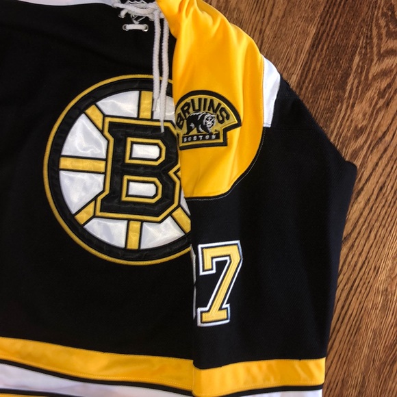 Stitched Patrice Bergeron Bruins Jersey BLACK - Picture 4 of 6